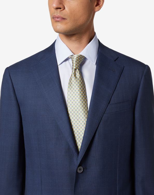 J6HDZ386 κίτρινος άνδρες αξεσουάρ Corneliani εμπριμέ σατέν γραβάτα