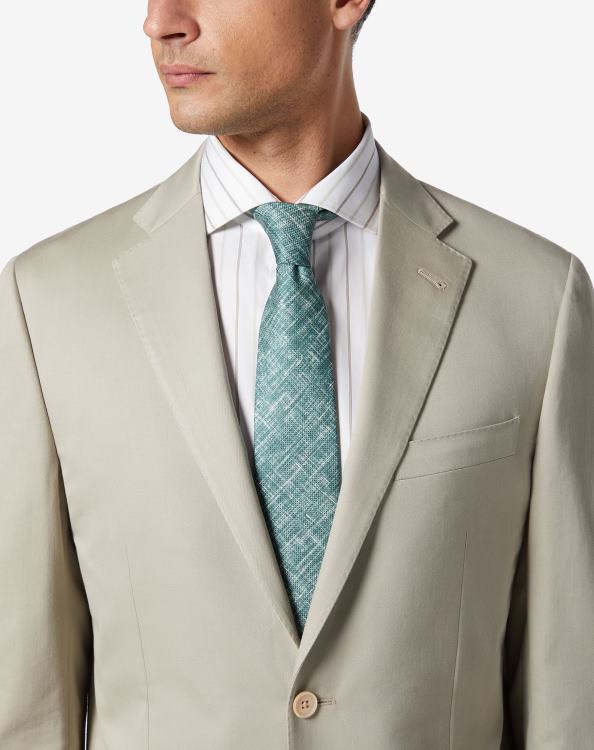 J6HDZ388 πράσινος άνδρες αξεσουάρ Corneliani εμπριμέ μεταξωτή γραβάτα