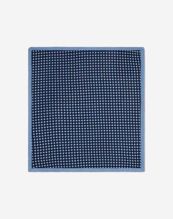 J6HDZ396 μπλε άνδρες αξεσουάρ Corneliani μεταξωτό πλεκτό τετράγωνο τσέπης