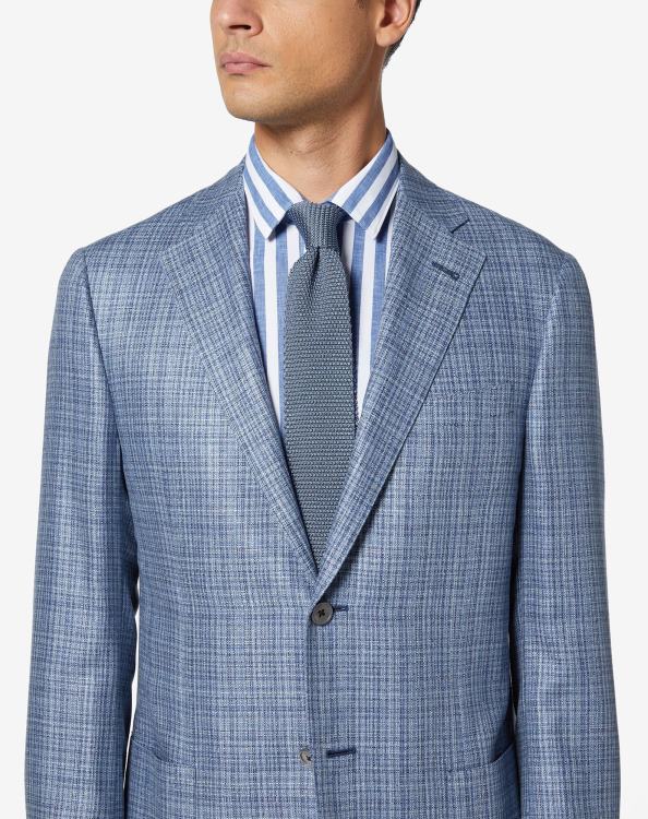 J6HDZ398 γαλάζιο άνδρες αξεσουάρ Corneliani σατέν ύφανση γραβάτα