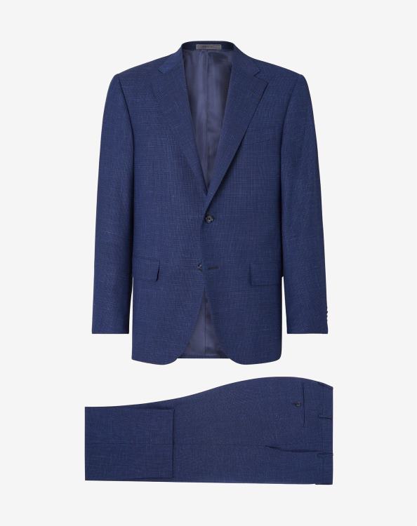 J6HDZ13 μπλε άνδρες είδη ένδυσης Corneliani λινό & μεταξωτό κοστούμι από μαλλί Κίνας