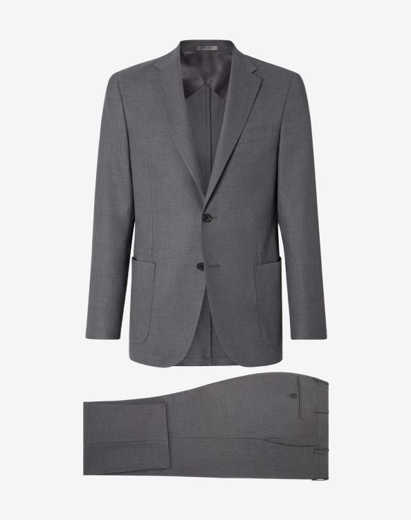 J6HDZ2 σκούρο γκρι άνδρες είδη ένδυσης Corneliani μάλλινο κοστούμι σακί καταστήματος melange s150