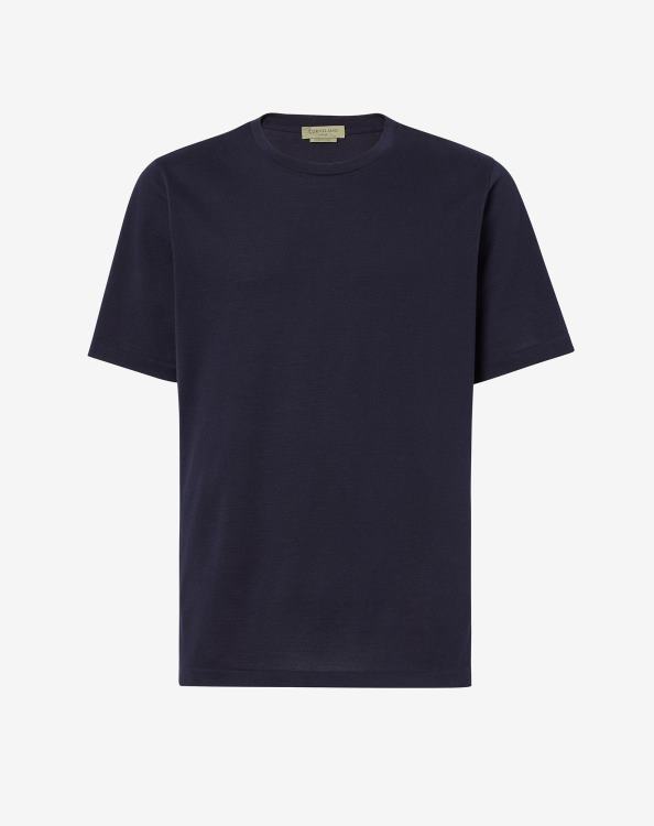 J6HDZ293 μπλε άνδρες είδη ένδυσης Corneliani κυκλικό κοντομάνικο πουλόβερ