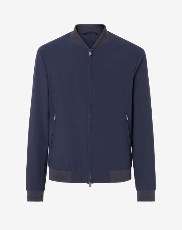 J6HDZ100 ναυτικό μπλε άνδρες είδη ένδυσης Corneliani υφασμάτινο μπουφάν από κορδόνι