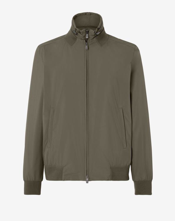 J6HDZ101 πράσινος άνδρες είδη ένδυσης Corneliani Bomber jacket με τεχνική επένδυση