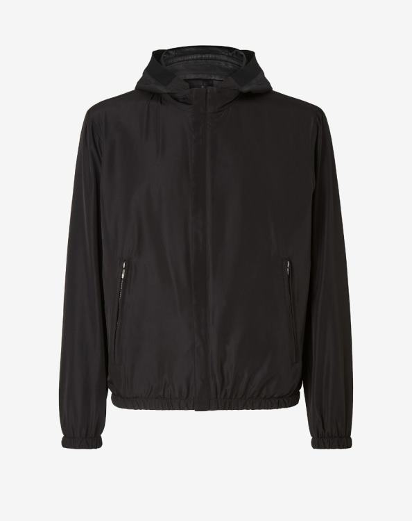 J6HDZ105 μαύρος άνδρες είδη ένδυσης Corneliani δερμάτινο μπουφάν reversiblenappa