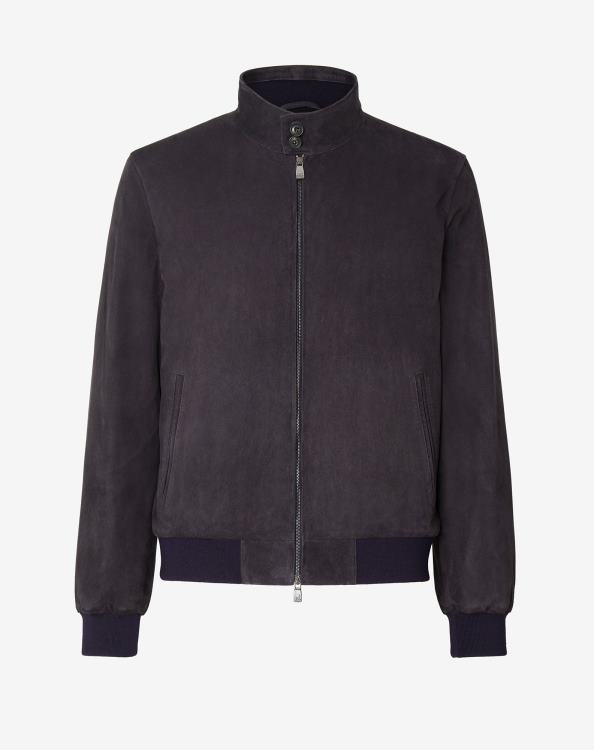 J6HDZ109 μπλε άνδρες είδη ένδυσης Corneliani σακάκι σουέτ με επένδυση