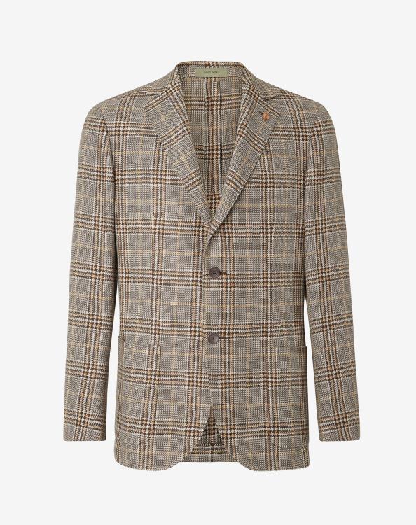 J6HDZ49 μπεζ άνδρες είδη ένδυσης Corneliani βαμβακερό και λινό σακάκι με δύο κουμπιά