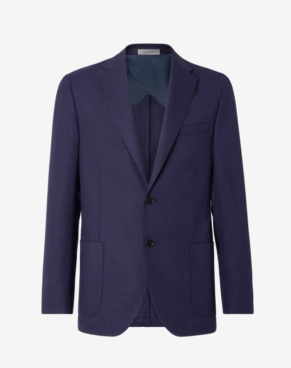 J6HDZ50 μπλε άνδρες είδη ένδυσης Corneliani μάλλινο μπουφάν με δύο κουμπιά