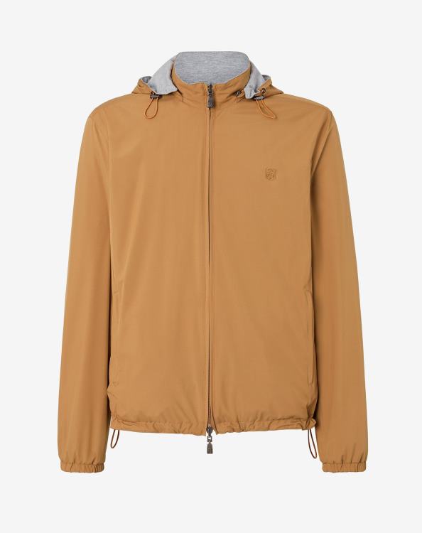 J6HDZ86 μπεζ άνδρες είδη ένδυσης Corneliani υδατοαπωθητικό αναστρέψιμο μπουφάν