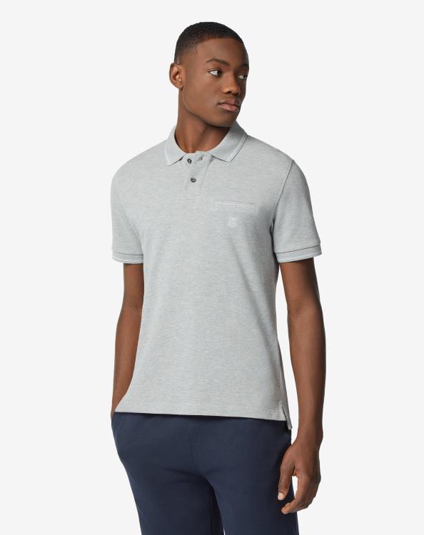 J6HDZ241 ανθρακίτης άνδρες είδη ένδυσης Corneliani βαμβακερή πικέ πόλο