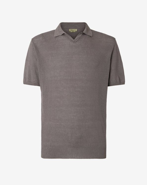 J6HDZ251 γκρί άνδρες είδη ένδυσης Corneliani περιστερά οργανική γραμμή κοντομάνικο πόλο