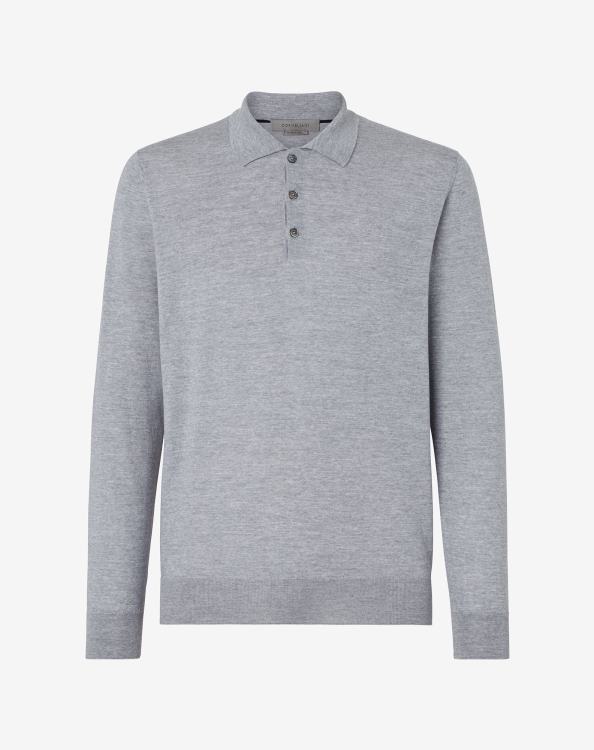 J6HDZ276 ανθρακίτης άνδρες είδη ένδυσης Corneliani εξαιρετικά ελαφρύ βαμβακερό μπλουζάκι πόλο