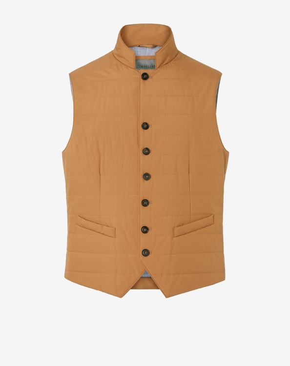 J6HDZ83 μπεζ άνδρες είδη ένδυσης Corneliani υφασμάτινο γιλέκο με επένδυση από αδιάβροχο