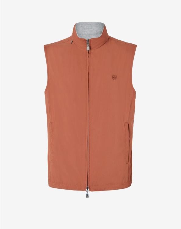 J6HDZ85 πορτοκάλι άνδρες είδη ένδυσης Corneliani αναστρέψιμο υδατοαπωθητικό γιλέκο