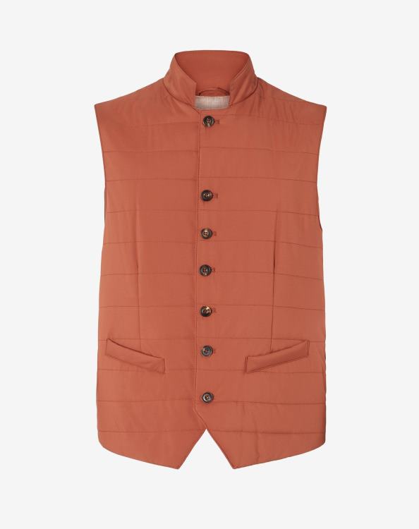 J6HDZ97 σκούρο πορτοκαλί άνδρες είδη ένδυσης Corneliani νάιλον γιλέκο μαλακής αφής με επένδυση