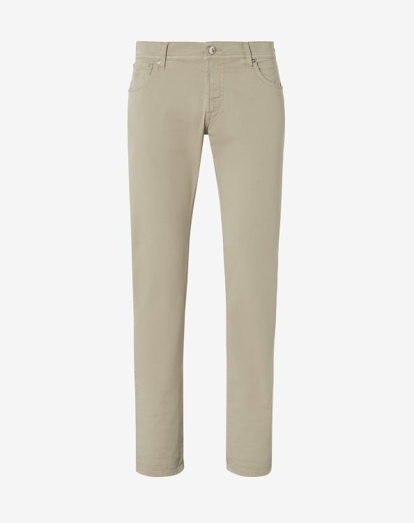 J6HDZ353 μπεζ άνδρες είδη ένδυσης Corneliani ελαστικό βαμβακερό παντελόνι με 5 τσέπες