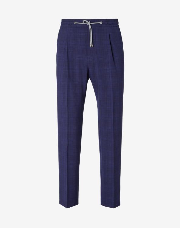 J6HDZ334 μπλε άνδρες είδη ένδυσης Corneliani ένα μάλλινο τζόγκερ παντελόνι s130s