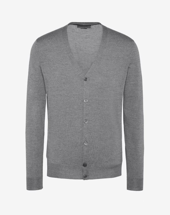 J6HDZ118 γκρί άνδρες είδη ένδυσης Corneliani ζακέτα μερινό μαλλί