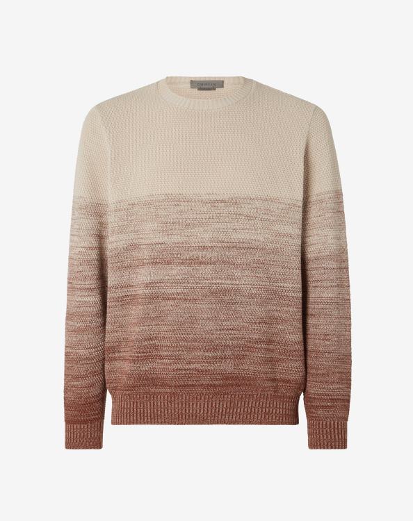 J6HDZ123 φυσικό μπεζ άνδρες είδη ένδυσης Corneliani Πλεκτό πουλόβερ με λαιμόκοψη