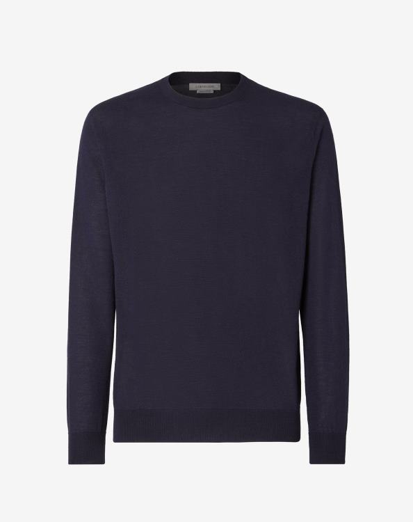 J6HDZ133 ναυτικό μπλε άνδρες είδη ένδυσης Corneliani εξαιρετικά ελαφρύ βαμβάκι και μετάξι