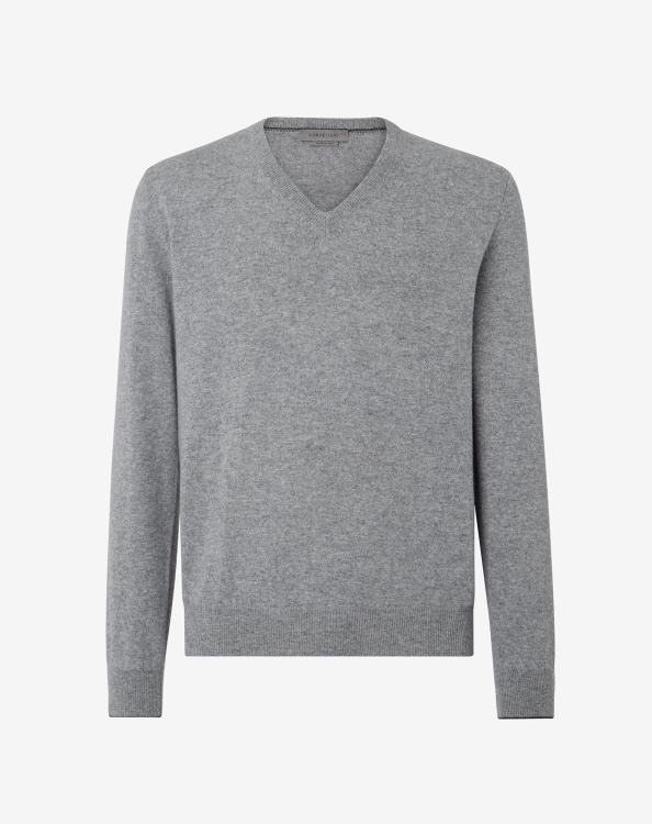 J6HDZ140 απαλό γκρι άνδρες είδη ένδυσης Corneliani καθαρό κασμίρ v λαιμό