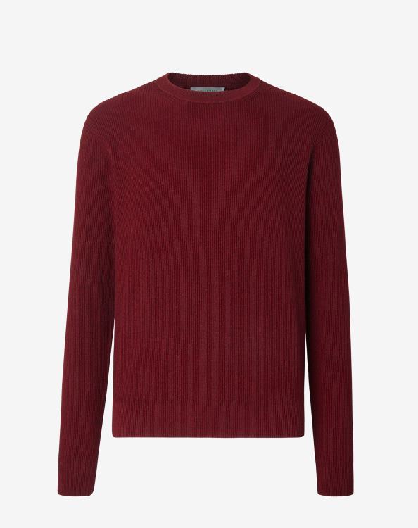 J6HDZ141 Βουργουνδία άνδρες είδη ένδυσης Corneliani λαιμός πληρώματος από μετάξι και κασμίρ