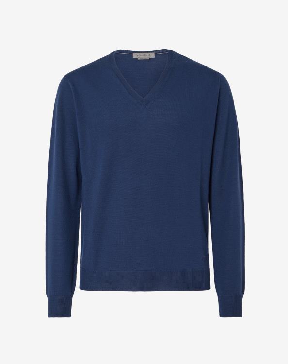 J6HDZ161 μπλε ρουά άνδρες είδη ένδυσης Corneliani λαιμό μαλλί μερινό