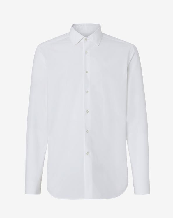 J6HDZ179 οπτικό λευκό άνδρες είδη ένδυσης Corneliani οπτικό λευκό πουκάμισο από καθαρό βαμβάκι από popolin