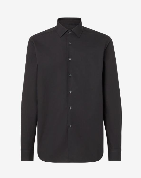 J6HDZ183 μαύρος άνδρες είδη ένδυσης Corneliani πουκάμισο από καθαρό βαμβάκι από ποπολίνα