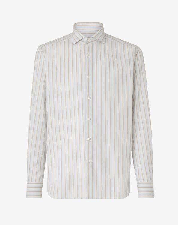 J6HDZ188 μπλε άνδρες είδη ένδυσης Corneliani κυκλικό ανοιχτό γιακά πλυμένο πουκάμισο