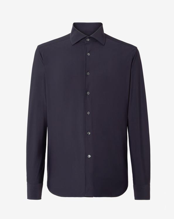 J6HDZ218 μπλε άνδρες είδη ένδυσης Corneliani υφασμάτινο πουκάμισο traveltech