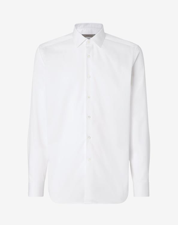 J6HDZ29 οπτικό λευκό άνδρες είδη ένδυσης Corneliani οπτικό λευκό βαμβακερό twill πουκάμισο