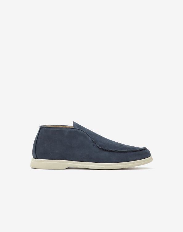 J6HDZ406 ναυτικό μπλε άνδρες παπούτσια Corneliani nubuck slip on